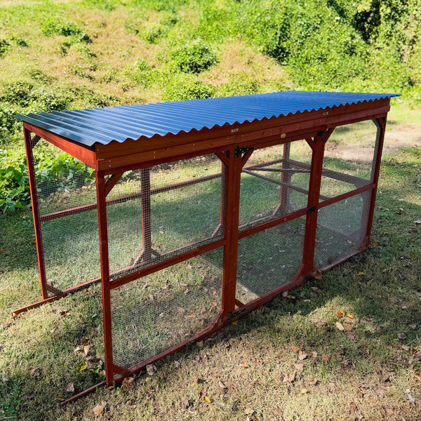 BUNDLE: Rhode Island XL Chicken Coop + Run Extension + Run Roof