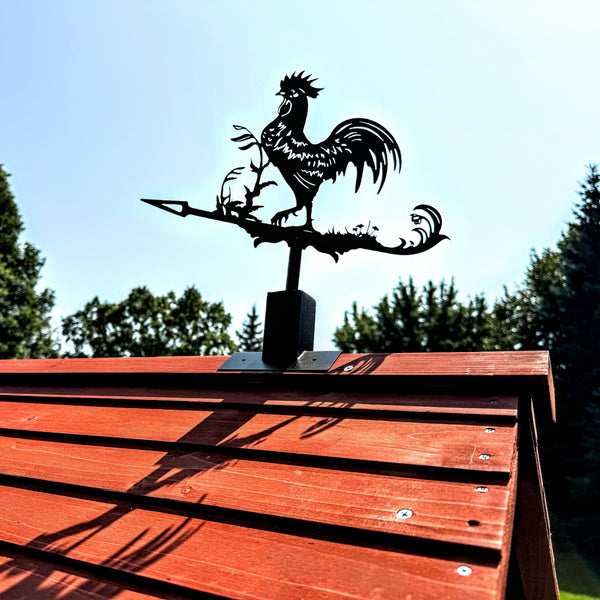 Chicken Weather Vane Black