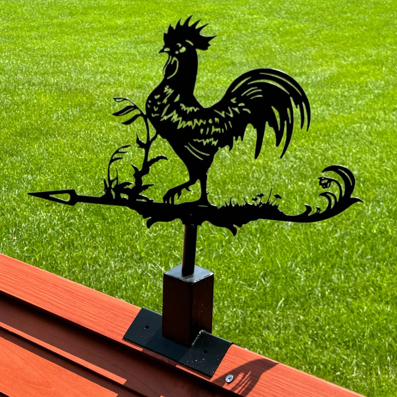 Chicken Weather Vane Black