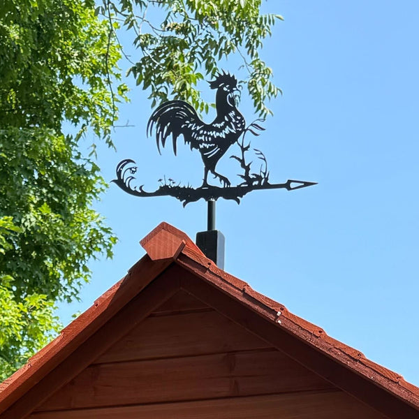 Chicken Weather Vane Black