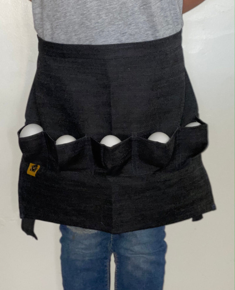 Black HEAVY denim egg apron!