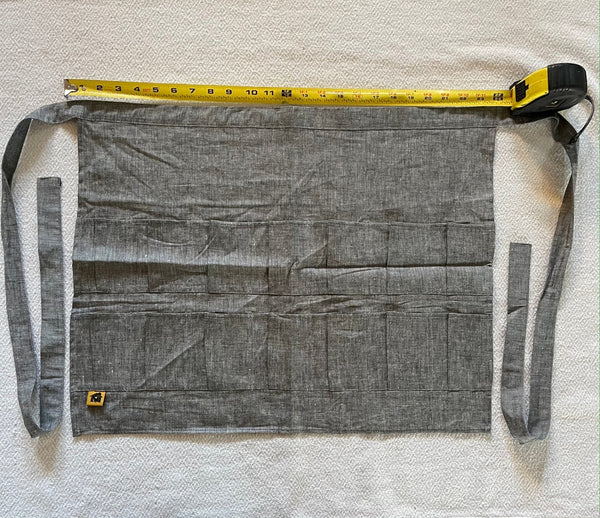 Grey Denim Egg gathering waist Apron!