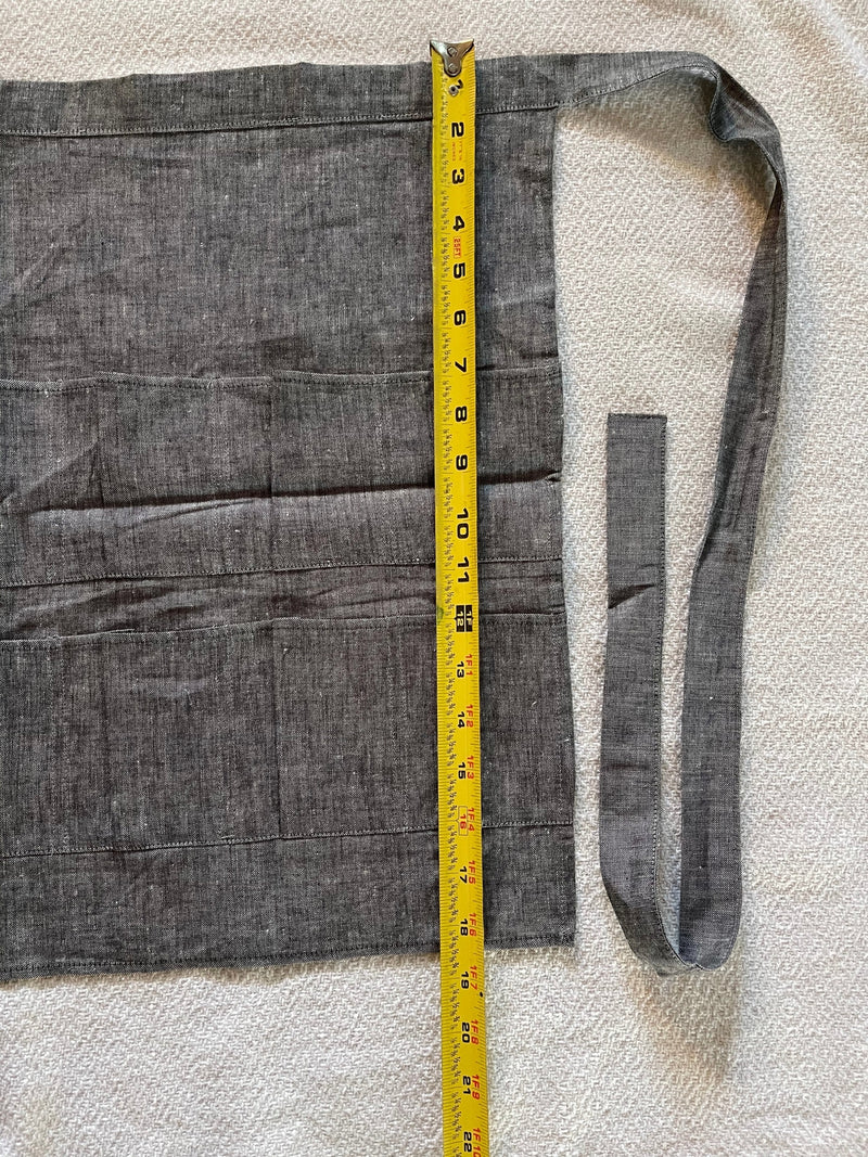 Grey Denim Egg gathering waist Apron!